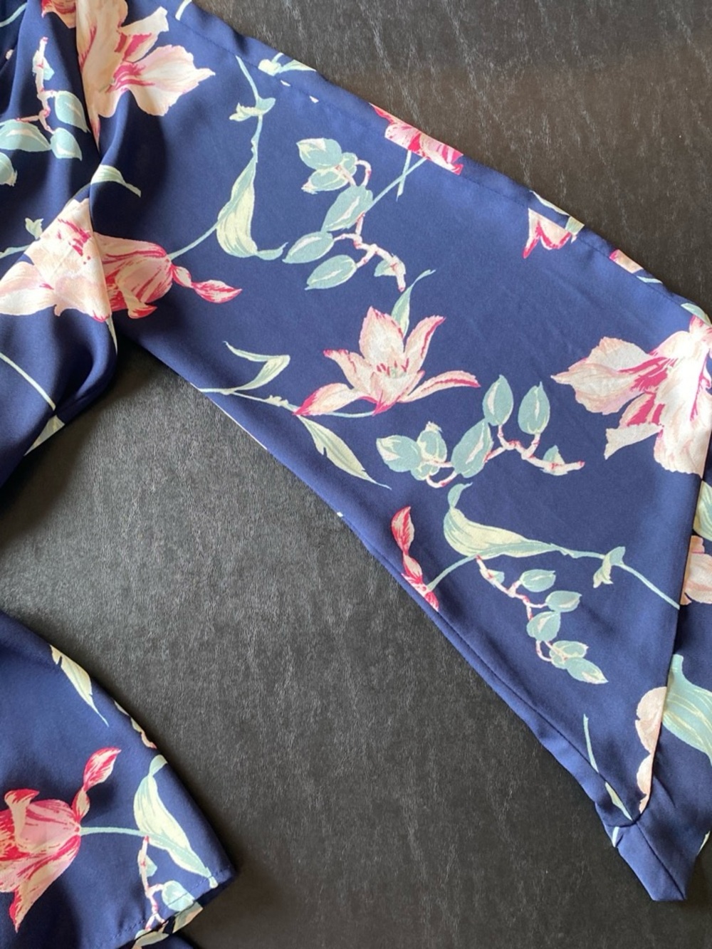 Fever Navy Floral Open-Front Kimono - Picture 7 of 7